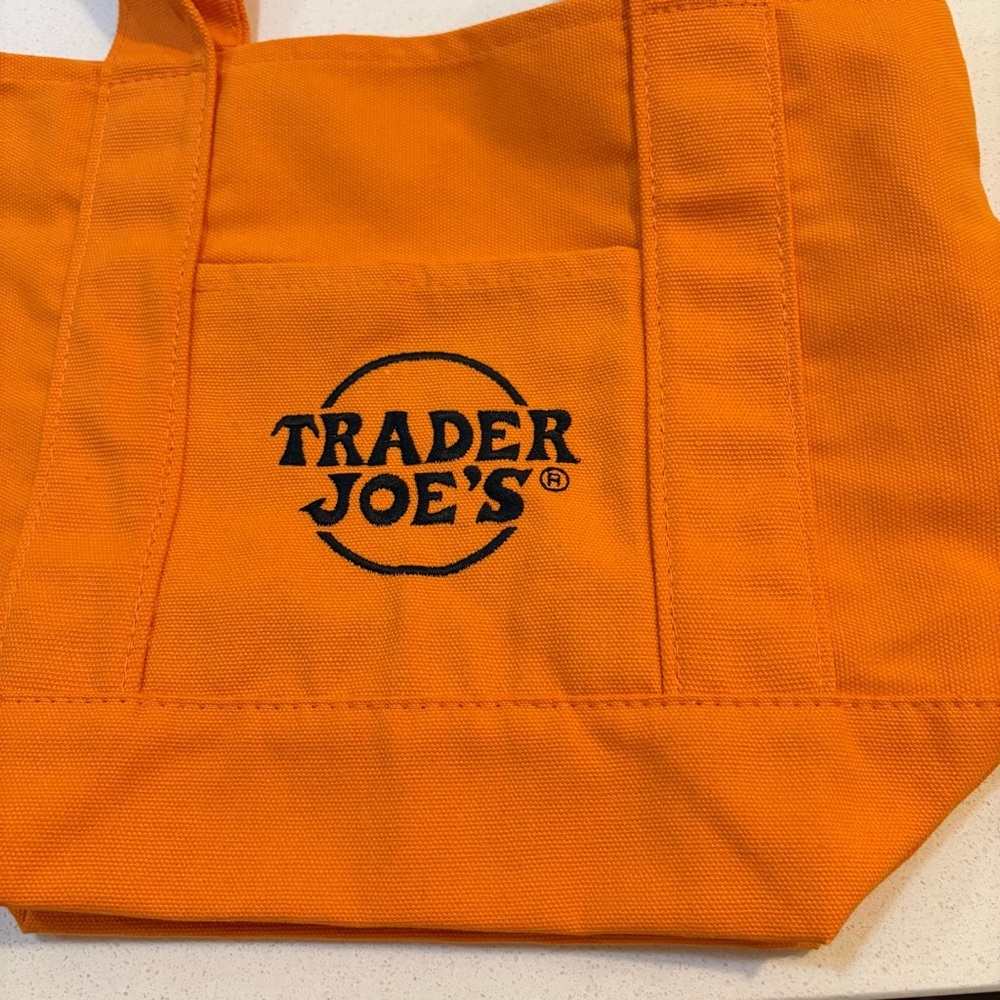 Trader Joe's Orange Tote Bag - Picture 2 of 10